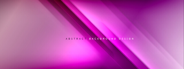 Motion concept neon shiny lines on liquid color gradients abstract backgrounds. Dynamic shadows and lights templates for text