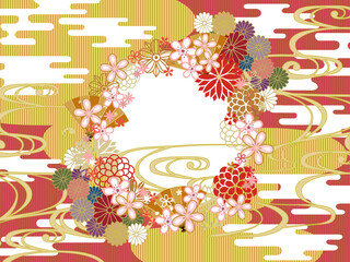 和柄 赤 雲 シンプル 背景素材 Wall Mural Wallpaper Murals Risings 和柄 赤 雲 シンプル 背景素材 Wall Mural Wallpaper Murals Risings