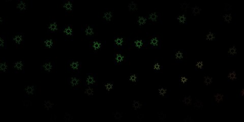 Dark green vector texture with disease symbols.