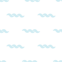 Vector seamless blue waves pattern. Abstract background. Decorative texture for textile, fabric, stationery, web design