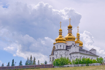 Fototapeta na wymiar Holy Trinity Men Monastery of Russian Orthodox church. Tyumen, Russia.