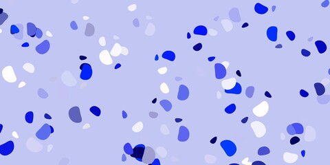 Light blue vector template with abstract forms.