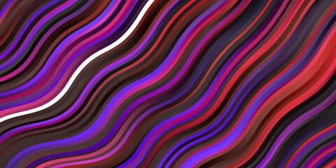 Dark Blue, Red vector texture with curves. Illustration in halftone style with gradient curves. Smart design for your promotions.