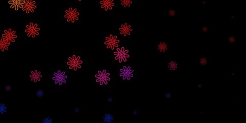 Dark Blue, Red vector backdrop with chaotic shapes.