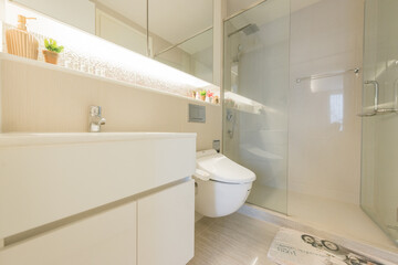  Luxury bathroom bright colors in apartment 