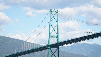 Lions Gate Bridge suspension bridge in Vancouver, Canada.