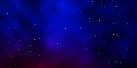 Dark Blue, Red vector texture with beautiful stars. Colorful illustration with abstract gradient stars. Theme for cell phones.