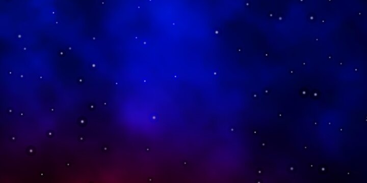 Dark Blue, Red vector texture with beautiful stars. Colorful illustration with abstract gradient stars. Theme for cell phones. © Guskova