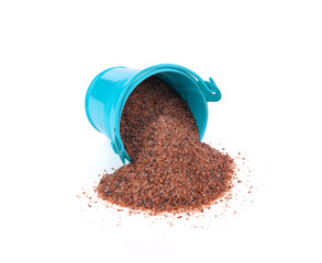 Black salt ion white background
