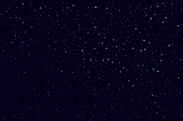 Fototapeta na wymiar Abstract black background with stars for your design. Vector starry night sky. Space backdrop.