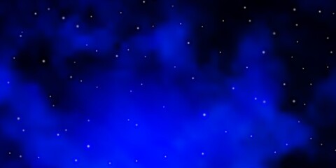 Dark BLUE vector pattern with abstract stars. Modern geometric abstract illustration with stars. Pattern for wrapping gifts.