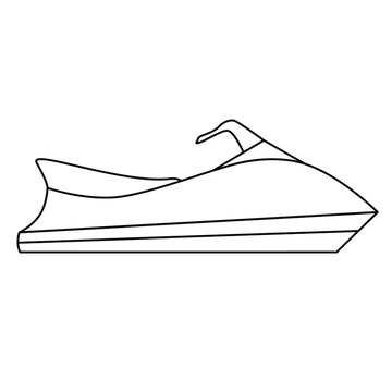 recommend clip art: Jet ski outline vector icon