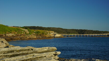 The rocks in the Botany Bay beach, Sydney, Australia
