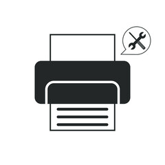 printer repair flat icons composition. Computer repair flat icons. eps 10