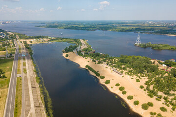 Fototapeta na wymiar view of the rowing channel in Nizhny Novgorod