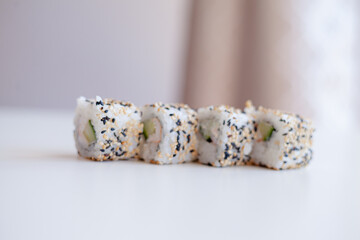 sushi, alimento, arroces, japonesa, peces, salmón, marisco, chapa, comida, maki, japón, blanco,...