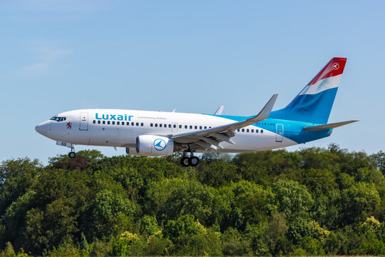 Luxair Boeing 737-700 Airplane Luxembourg Airport