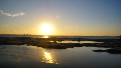 Fototapeta na wymiar Sunset in Botany Bay beach, Sydney