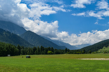 Beautiful Landscape view at Pahalgam kashmir India.