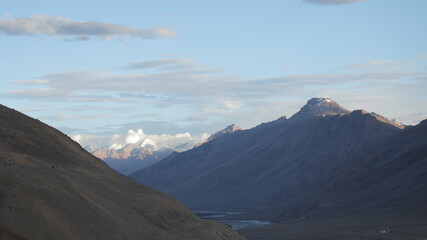 mountain landscape with clouds
