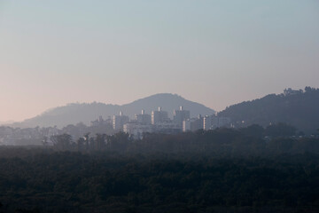 buildings near Parque do Manguezal do Itacorubi in Florianopolis, Santa Catarina, Brazil