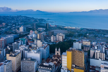 Obraz premium downtown building with Metropolitan Cathedral seen from above, Florianopolis, Santa Catarina, Brazil