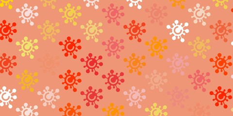 Light Orange vector template with flu signs.