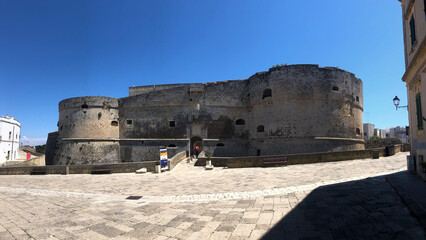 View of the Aragonese Castle of Otranto, Salento, Puglia, Italy