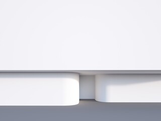 3d rendering of modern minimal architecture facade