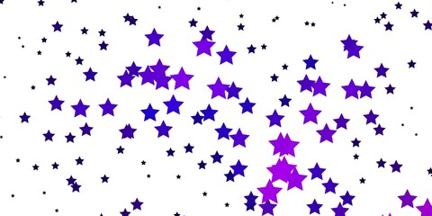 Fototapeta premium Dark Purple, Pink vector texture with beautiful stars. Blur decorative design in simple style with stars. Best design for your ad, poster, banner.