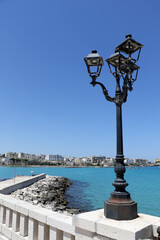 Fototapeta na wymiar The seafront of the heroes of Otranto, Salento, Puglia, Italy