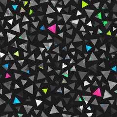 Grunge triangle seamless pattern..