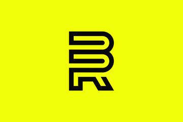 Professional Innovative Initial BR logo and RB logo. Letter BR RB Minimal elegant Monogram. Premium Business Artistic Alphabet symbol and sign  - obrazy, fototapety, plakaty