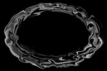 Abstract circle with digital pattern / Abstract minimalistic background, circle with digital pattern.