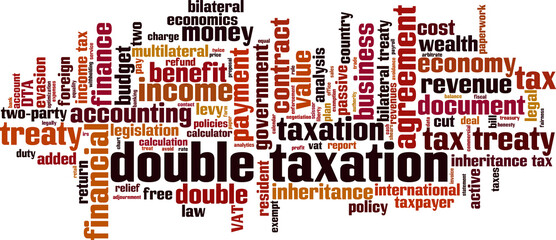 Double taxation word cloud