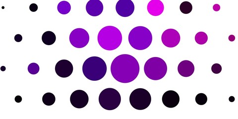 Light Purple vector backdrop with circles. Abstract decorative design in gradient style with bubbles. Pattern for booklets, leaflets.