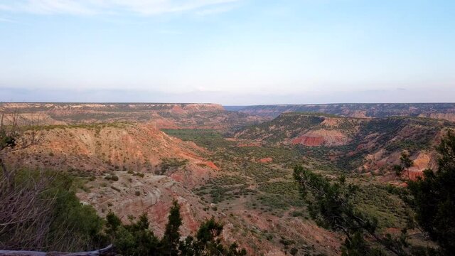 Time-lapse of the sunset at the Palo Duro Canyon, Texas