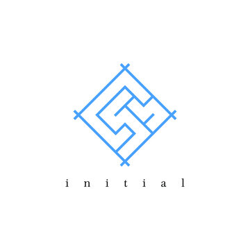 CSB logo in line style, with blue color.