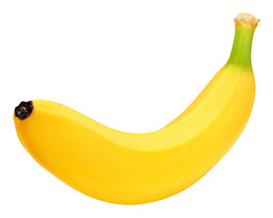 banana isolated on white background, clipping path, full depth of field
