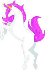 Beautiful Unicorn - Vector Illustration