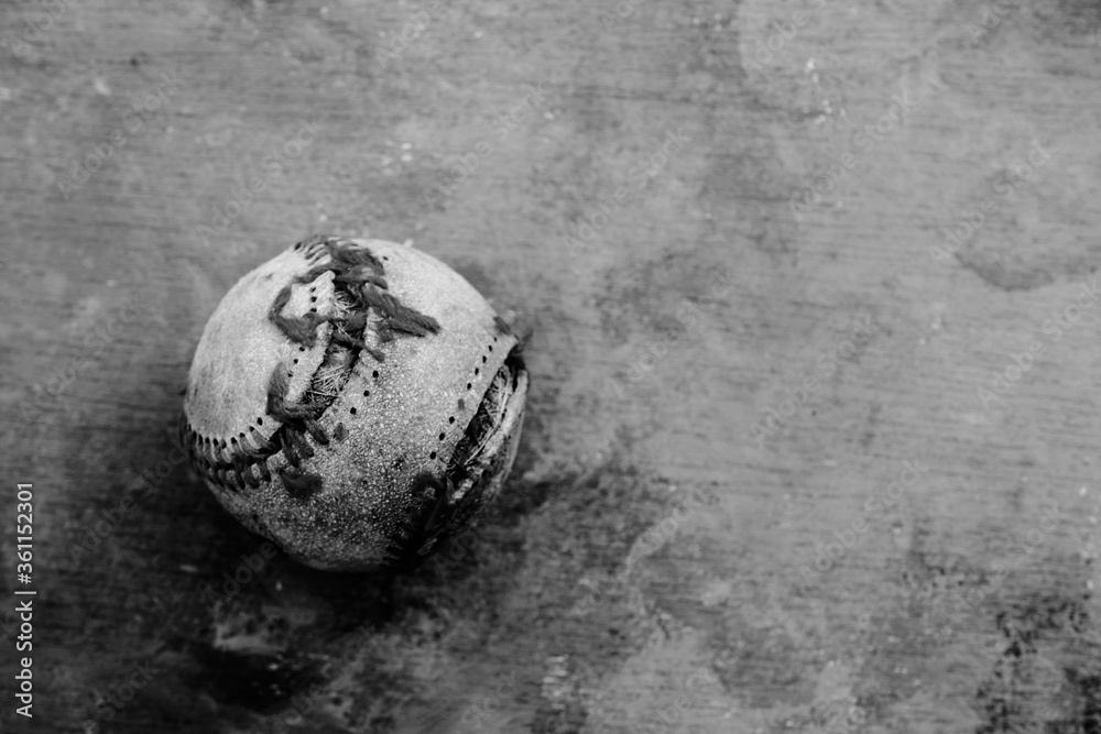 Canvas Prints old grunge baseball background in black and white. - Canvas Prints