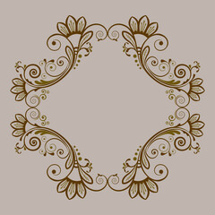 vector vintage floral  background with decorative flowers for design