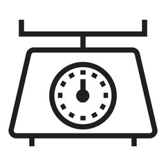 weighing scale icon design line style