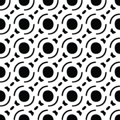 Seamless pattern with circles, abstract geo, geometric background, seamless fabric print