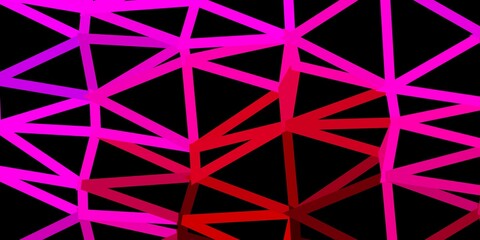 Dark pink vector triangle mosaic design.