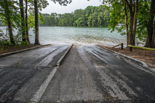 Boat ramp at the lake