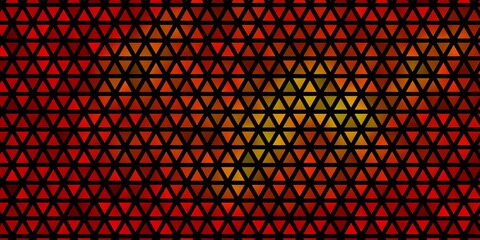 Light Orange vector template with crystals, triangles.