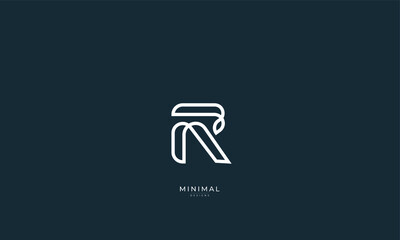 Alphabet letter icon logo RA or AR