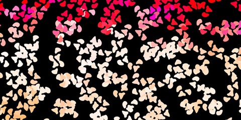 Dark red vector texture with memphis shapes.