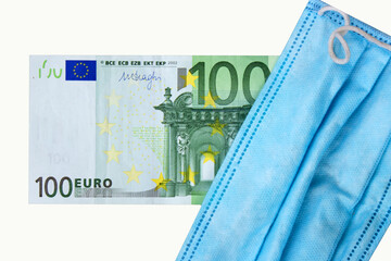 One hundred euros and a medical mask. Covid-19